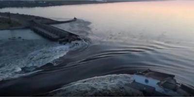 Collapse of major dam in southern Ukraine triggers emergency as Mos...