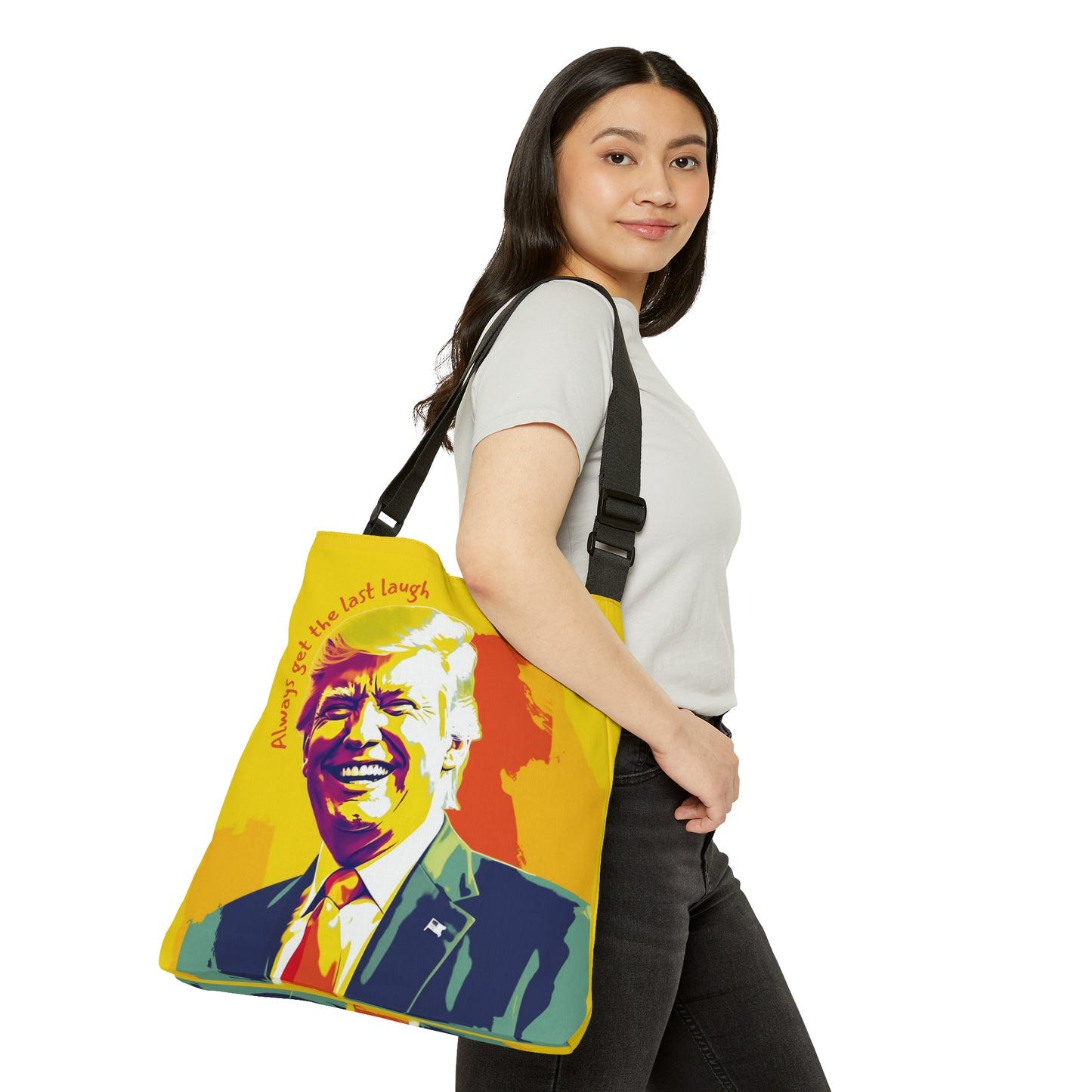 Trump's Last Laugh Adjustable Tote Bag