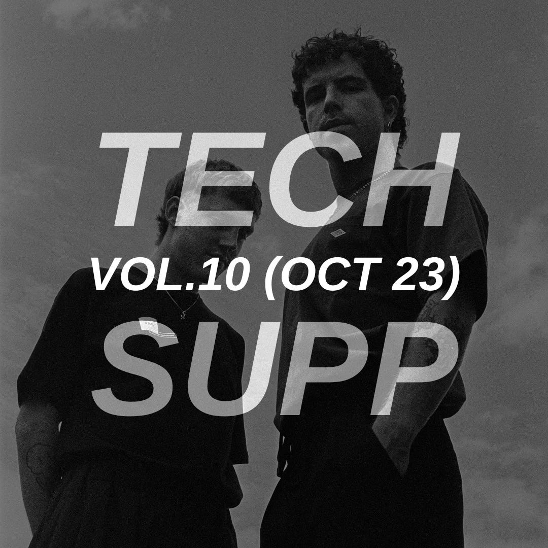 Playlist cover artwork featuring X CLUB. (DJ, producer) with the text “TECH SUPP VOL.10 (OCT 23)” overlaid.