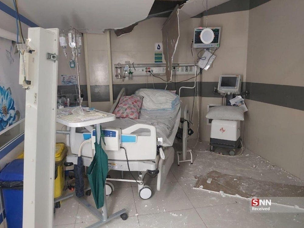 On Monday morning, the Zionist regime carried out a missile attack on Farabi hospital in the border city of Kermanshah, west of the country (Tehran Times) On Monday morning, the Zionist regime carried out a missile attack on Farabi hospital in the border city of Kermanshah, west of the country (Tehran Times)