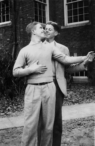 JFK and his best friend Lem Billings at Choate gay man's collection 4x6 - Picture 1 of 1