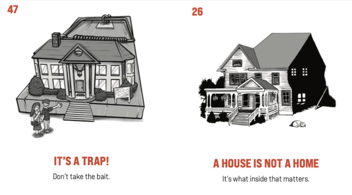 Cards for It's a Trap! and A House is Not A Home from the Writer Emergency Pack XL.