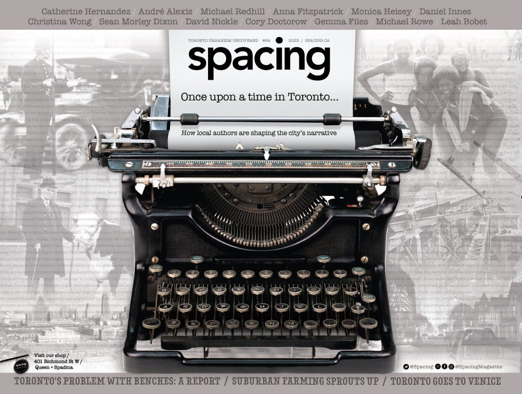 The cover of Spacing issue 64, focusing on writers