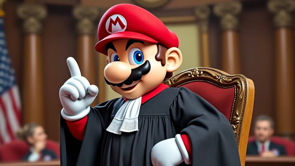 Mario as a judge