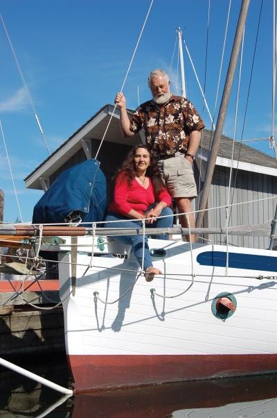 Lin and Larry Pardey in New Zealand Lin and Larry Pardey in New Zealand