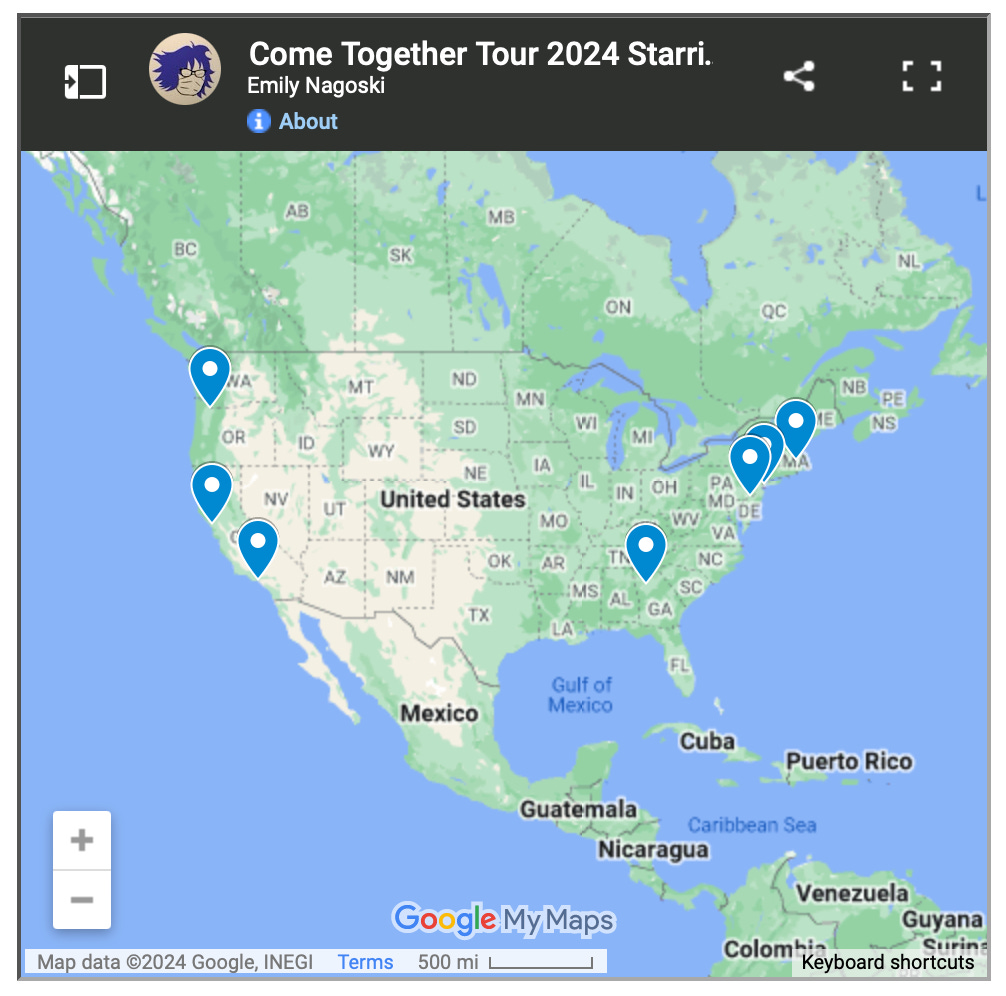 come together tour google map