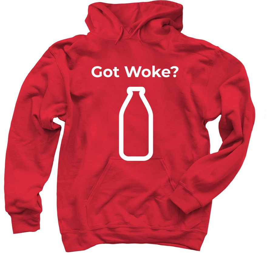 WokeNFree Question, a Red Pullover Hoodie