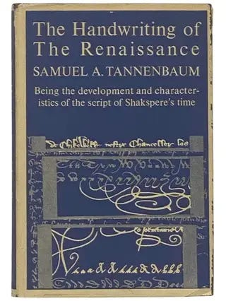 Handwriting of the Renaissance, cover