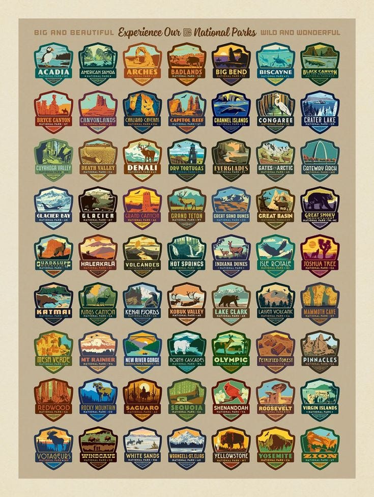 63 National Park Emblems | Anderson Design Group | American national parks,  National parks, National park posters
