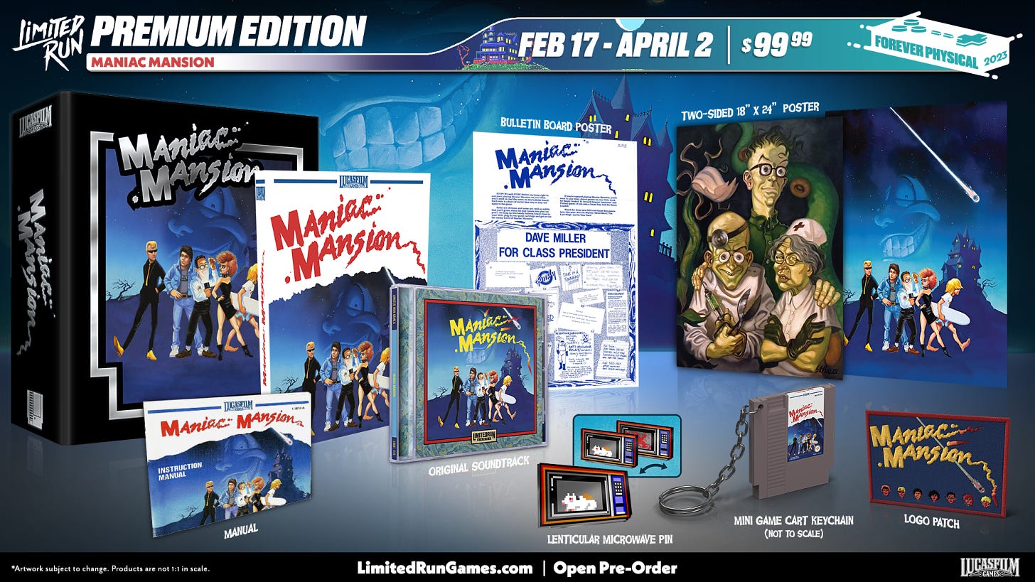 LRG Maniac Mansion pack for $100
