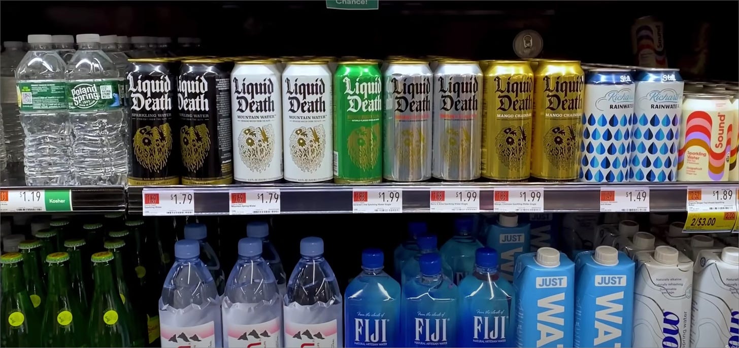 Liquid Death en los supermercados