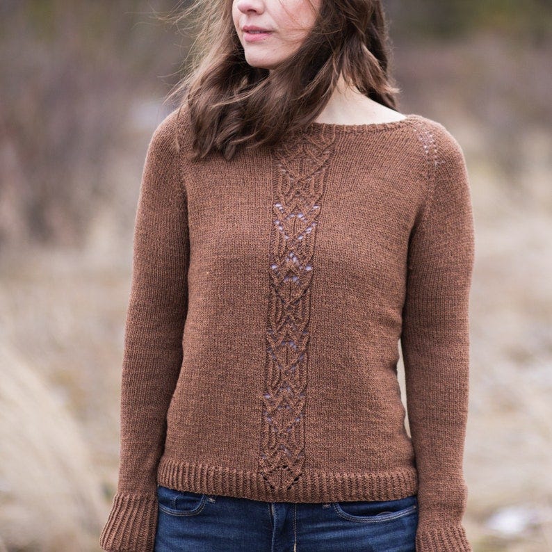 KNITTING PATTERN Latah Pullover PDF sweater knitting pattern image 1