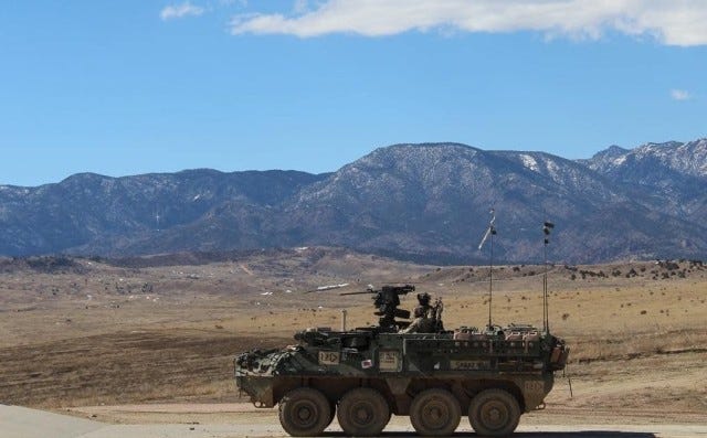 A Stryker crew in the 1st Stryker Brigade Combat Team, 4th Infantry Division prepares to conduct Stryker gunnery during individual weapons training at Fort Carson, CO. (Photo courtesy of the 4th Battalion, 9th Infantry Regiment’s Facebook page)