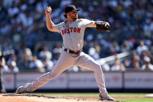 Kutter Crawford of the Boston Red Sox pitches against the New York Yankees during the second inning at Yankee Stadium on September 15, 2024 in the...