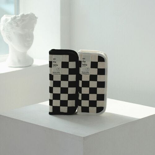 On the Table Checker Board Pen Pouch