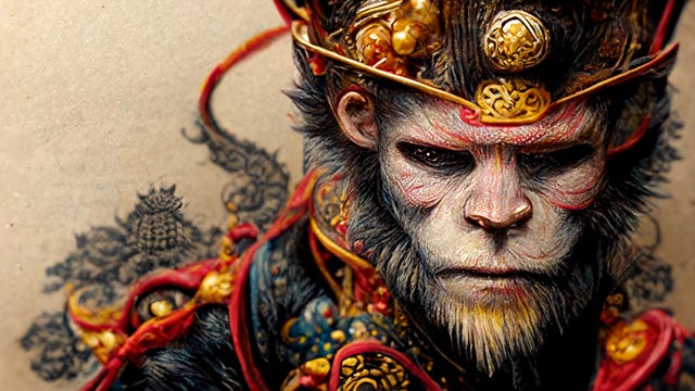 wu kong the monkey king : r/midjourney