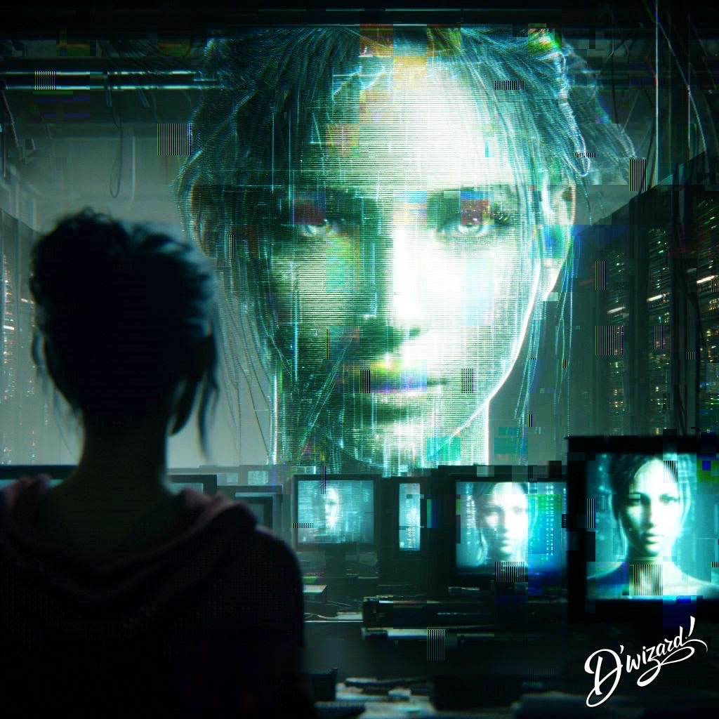 SCREENS FLICKERED TO LIFE, DISPLAYING SAGE’S AVATAR—A SERENE, HUMANLIKE FACE.