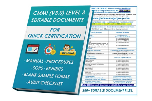 Globalmanagergroup.com Launches Updated Documents Kit for CMMI Version 3.0 Globalmanagergroup.com Launches Updated Documents Kit for CMMI Version 3.0