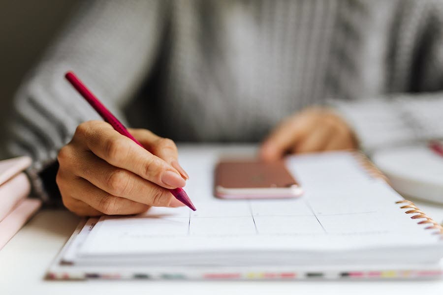 woman writing