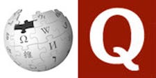 Wikipedia and Quora logos