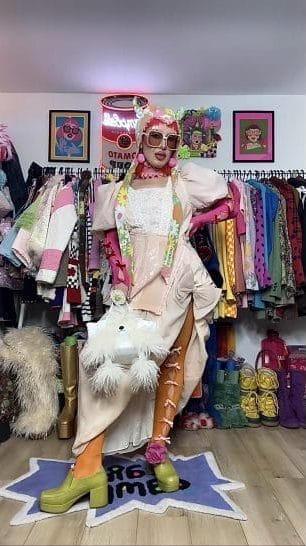 Sara Camposarcone wearing maximalist outfit
