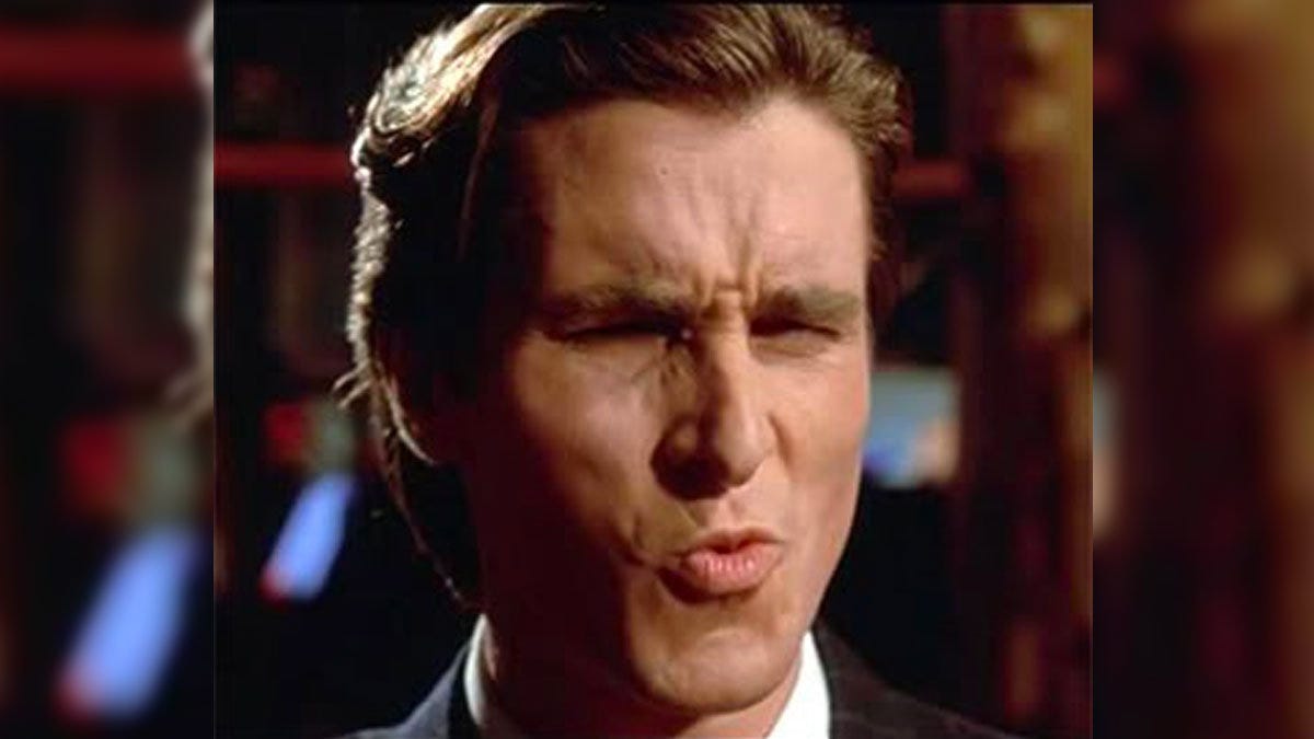 Patrick Bateman's Ooh Face | Know Your Meme