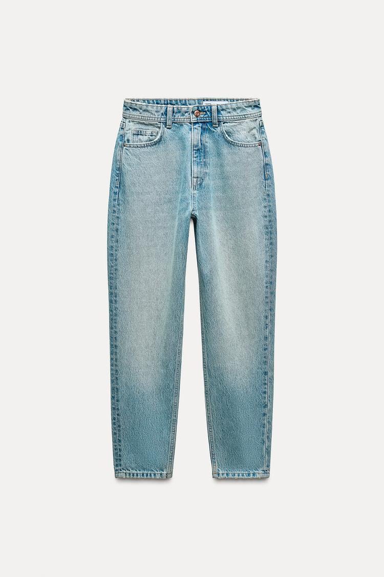 JEANS Z1975 MOM FIT TIRO ALTO - Índigo de Zara - Imagen 2