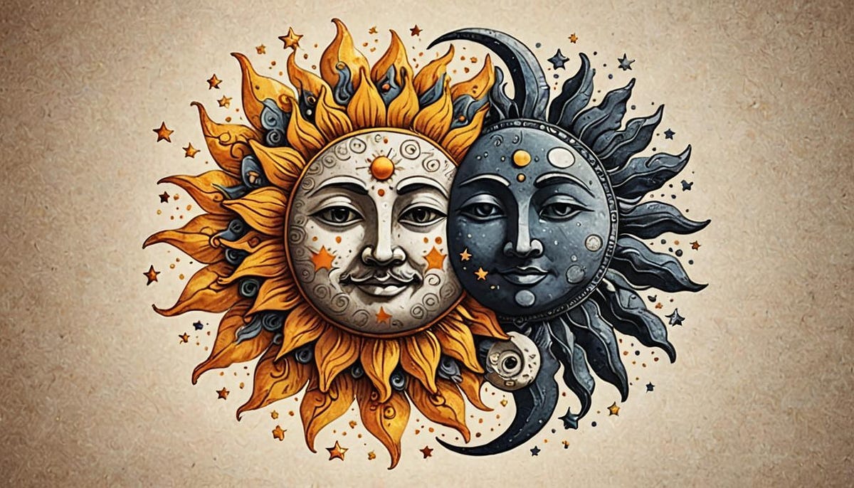 Sun and moon symbols