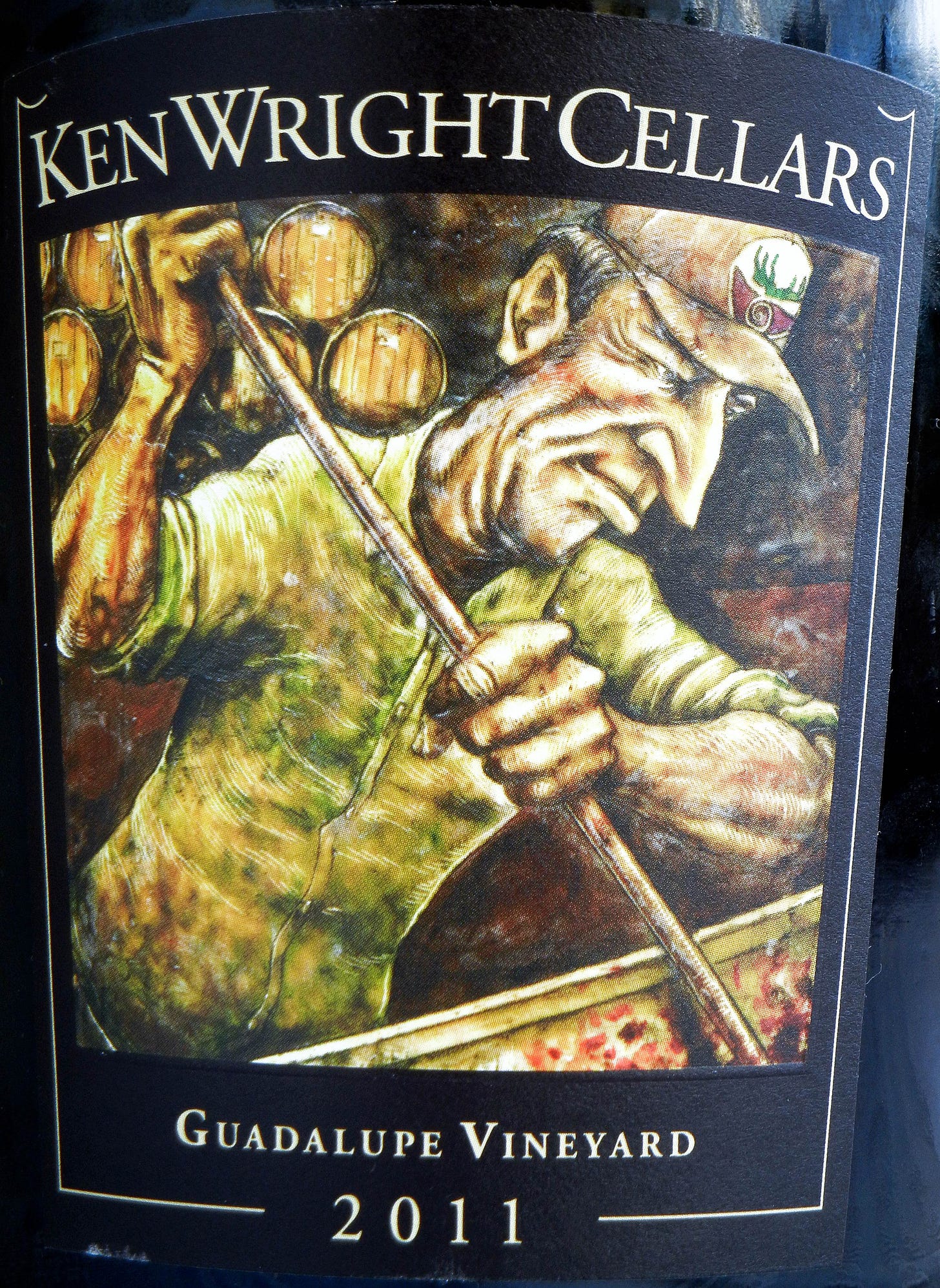 Ken Wright Cellars Guadalupe Vineyard Pinot Noir 2011 Label - BC Pinot Noir Tasting Review 17