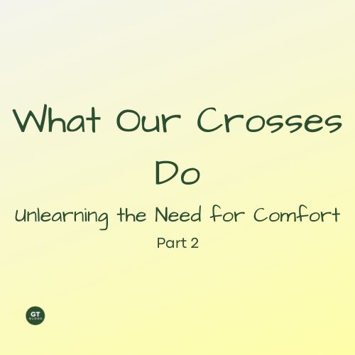 What Our Crosses Do, Unlearning the Need for Comfort, Part 2 a blog by Gary Thomas