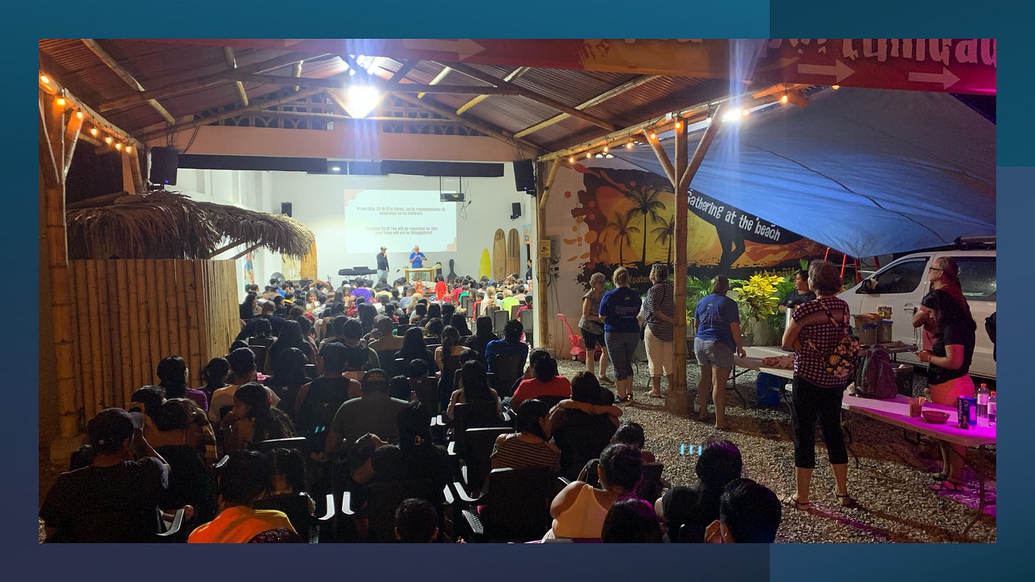 Image of Movie Night at Pate Ministries 2024 in Ecuador.