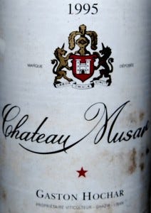 Chateau Musar 1995 Label