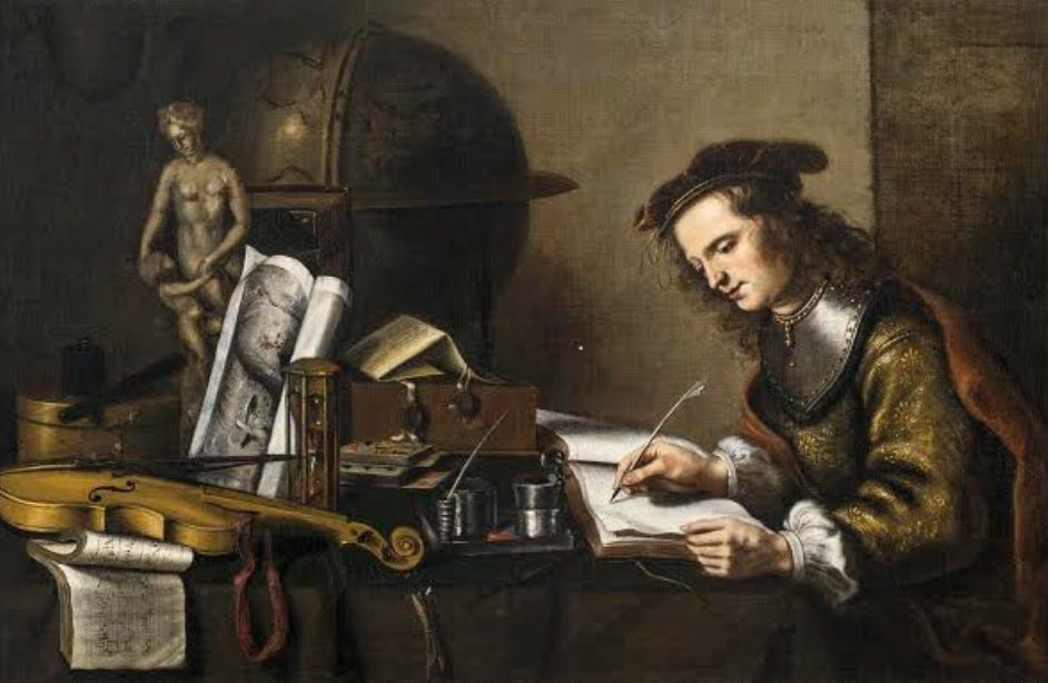 Donck- A Young Man Writing — LAWRENCE STEIGRAD FINE ARTS