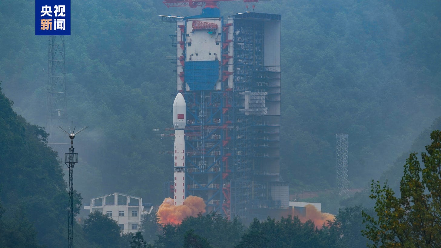 The Long March 4B on September 3rd during ignition at Launch Complex 3.