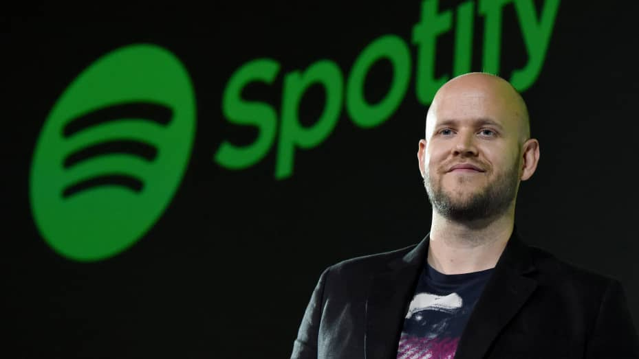 Daniel Ek, CEO of Swedish music streaming service Spotify.