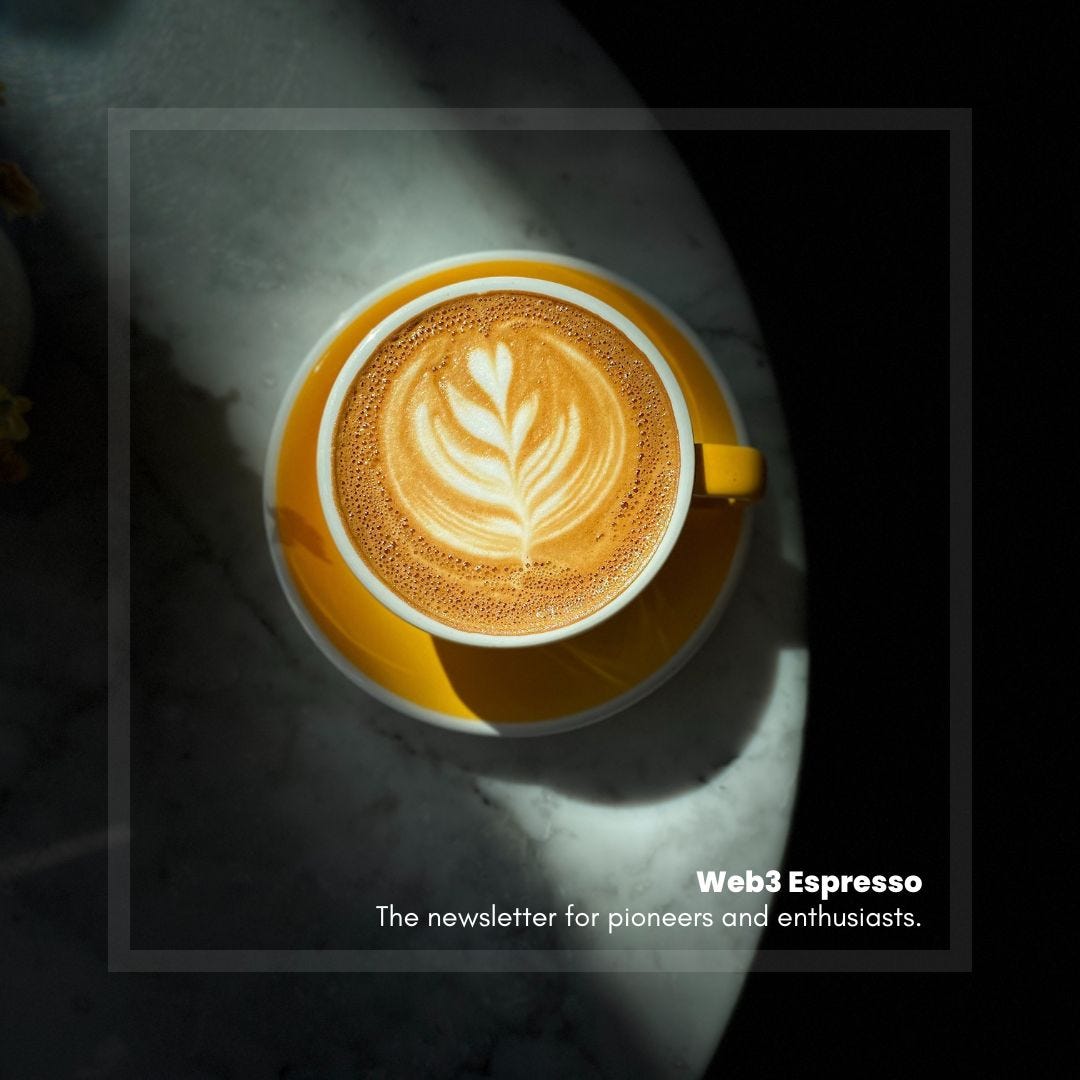 Cup of coffee in sunlight - Web3 Espresso 