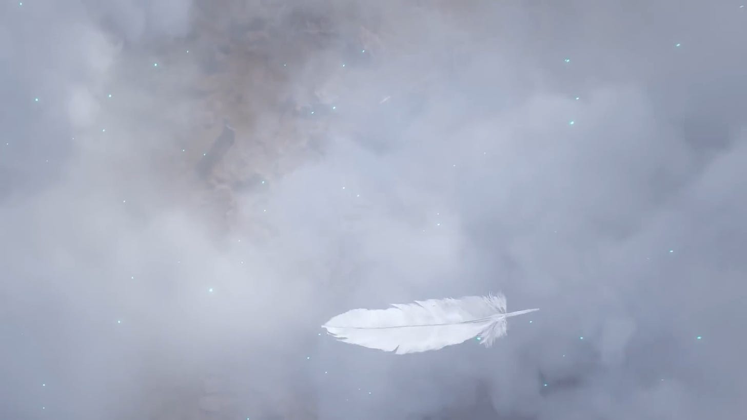 Lifestream particles dancing among the mist