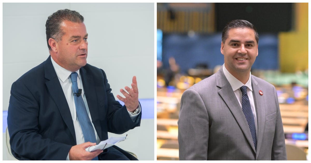 Beppe Fenech Adami (above left) told foreign minister Ian Borg (right) he is glad to see Labour come around on the subject