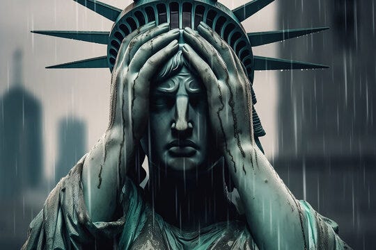 Crying Statue Of Liberty