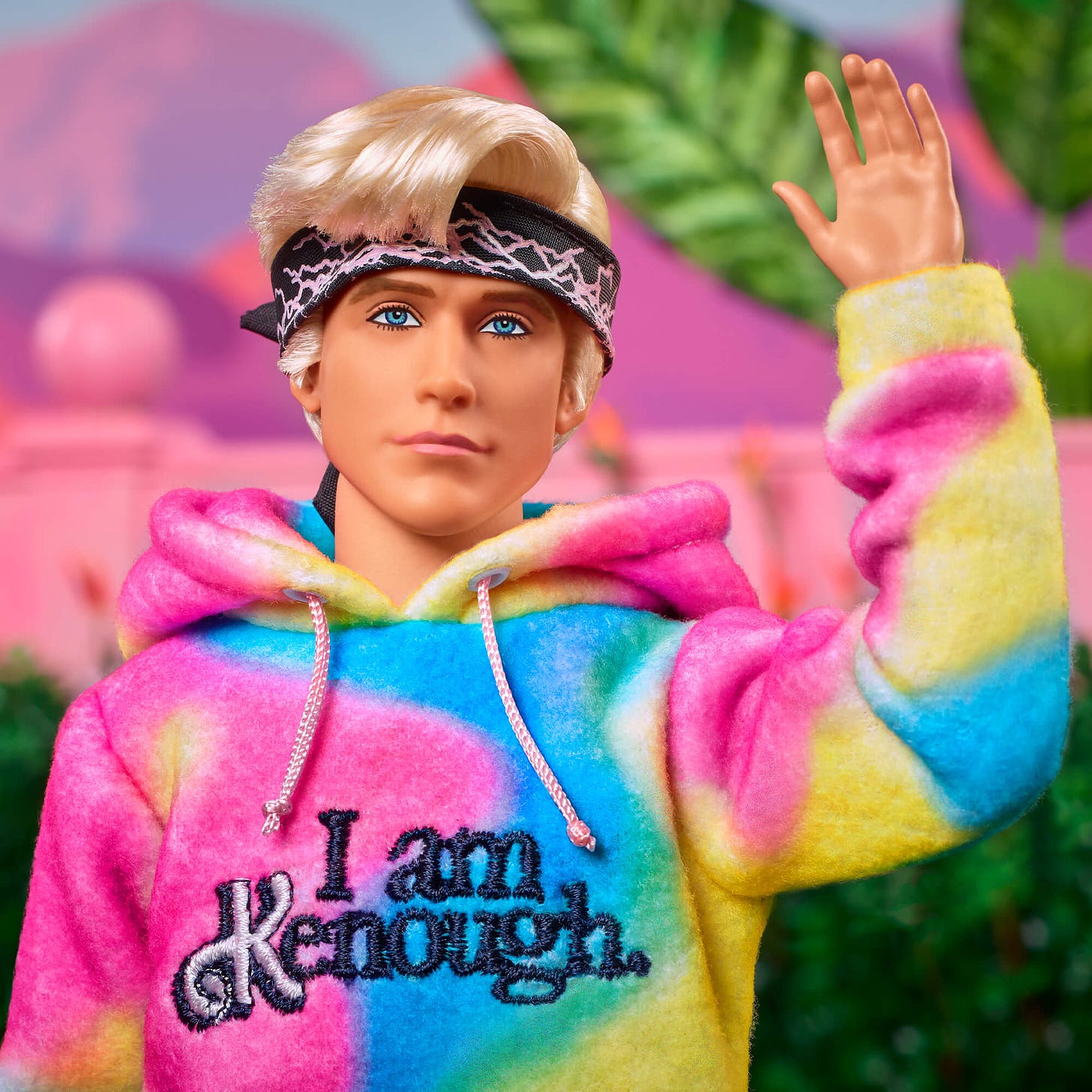 Ken Doll Wearing “I Am Kenough” Hoodie – Barbie The Movie – Mattel Creations