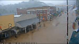 Town of Boone floods in the Blue Ridge ...