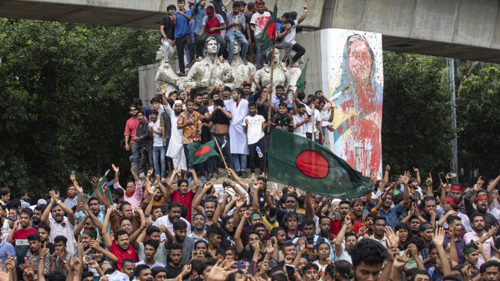 Bangladesh PM Sheikh Hasina resigns and leaves country as protesters storm  palace