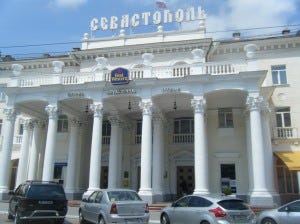 The Hotel Sevastopol in downtown Sevastopol.