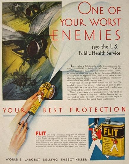 an advertisement for flut's best protection insecticide from the 1950's