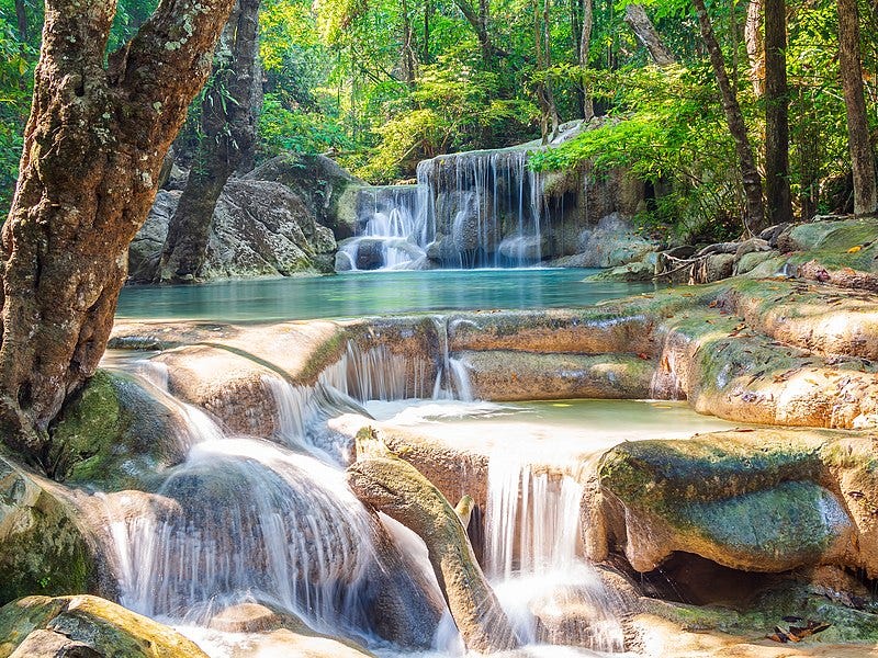 File:Shining fall Erawan waterfall.jpg - Wikimedia Commons