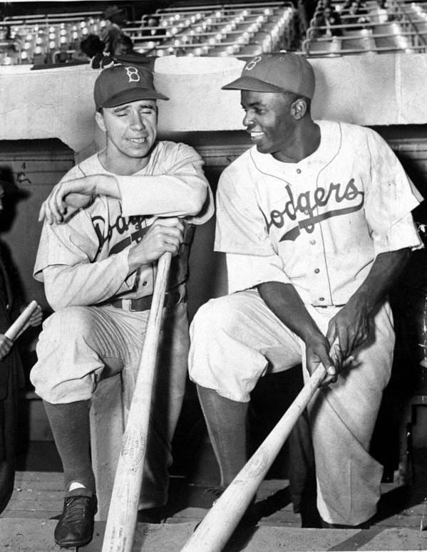Jackie Robinson and Pee Wee Reese Poster by New York Daily News Archive -  MLB Photo Store