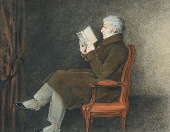 French School, 19th Century | Man reading | MutualArt