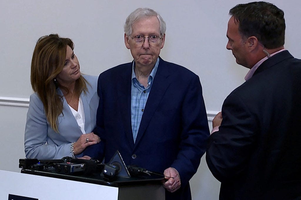Mitch McConnell freezes up during news conference for 2nd time this summer  | PBS NewsHour