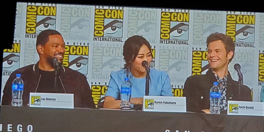 Laz Alonso Karen Fukuhara Jack Quaid boys comic con panel 2019