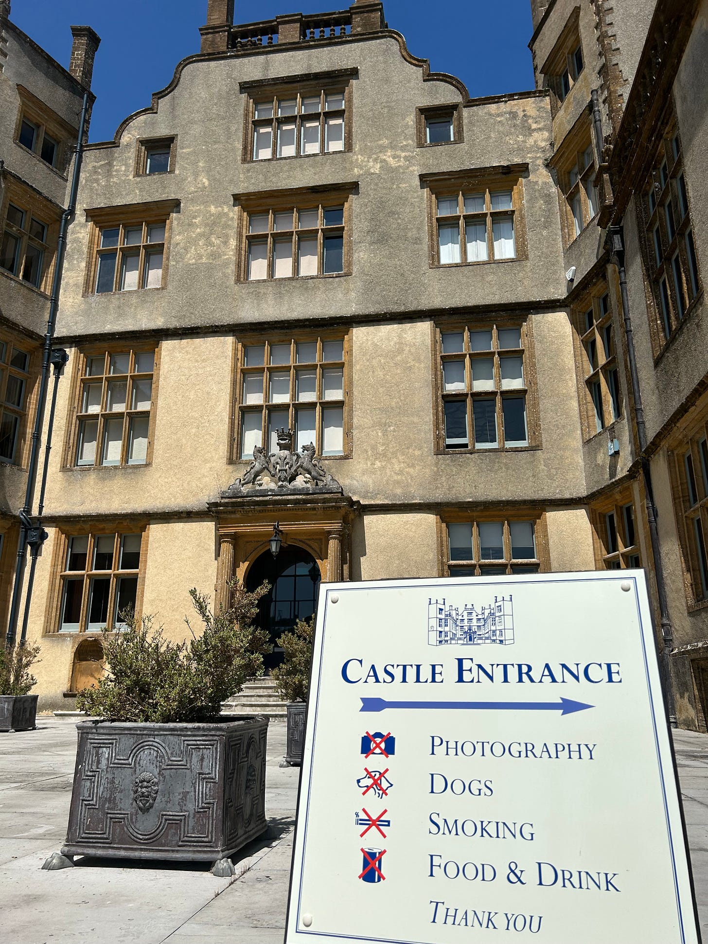 The front entrance to Sherborne New Castle and the starting point for the guided tour of the house. Image: Roland's Travels 